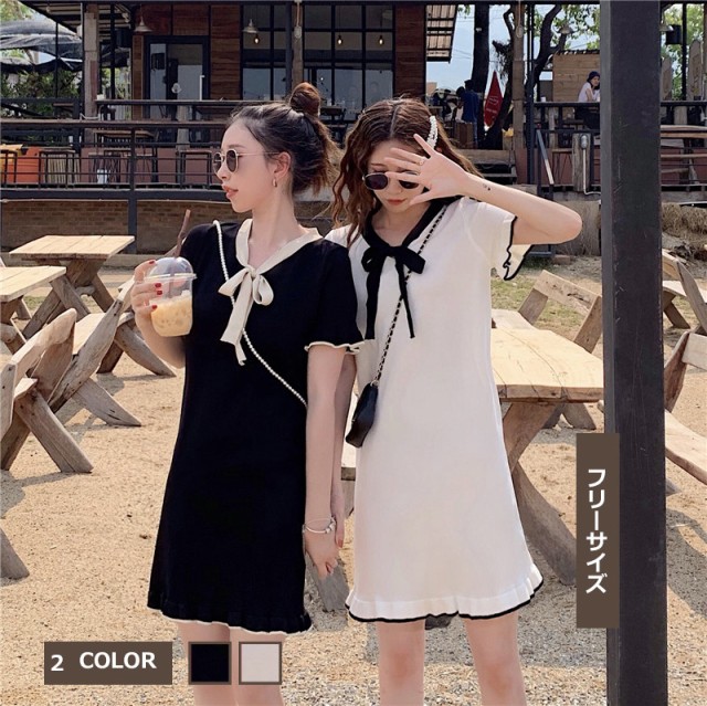 レディース ワンピース ニット ロングtシャツ ショート丈 リボン リゾートワンピース ミニ丈の通販はau Pay マーケット Mondeole 商品ロットナンバー