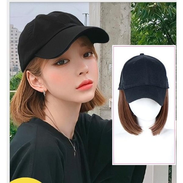 キャップ かつら 帽子 ボブ ショート ショートボブ ウイッグ グラデ