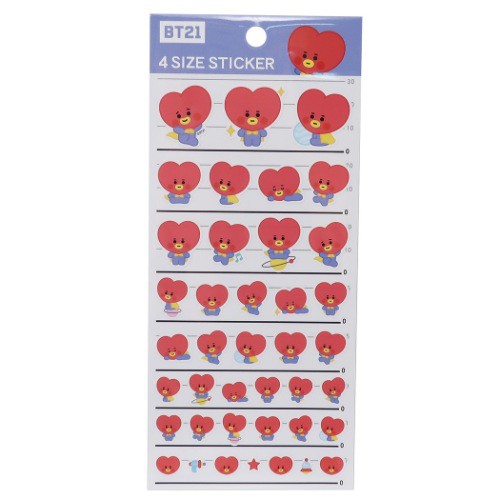 Bt21 4サイズ ステッカー Tata シール シート Line Friends キャラクター グッズ メール便可の通販はau Pay マーケット シネマコレクション 5400円以上で送料無料