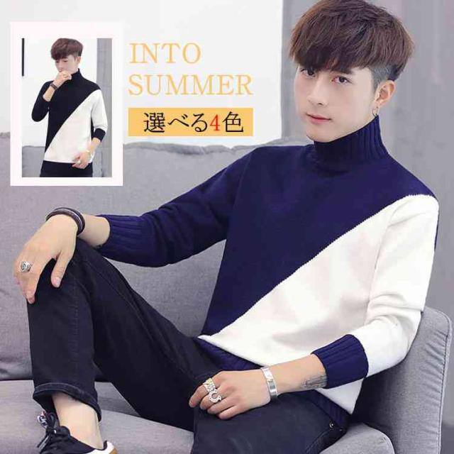 髪型 元のタートルネック 春 メンズ