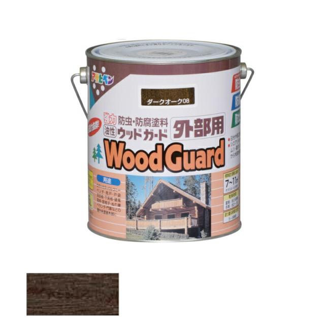 他サイト： アサヒペン 油性 ウッドガード外部用 1.6L 08 ダークオーク 【品番:4970925546128】の商品画像