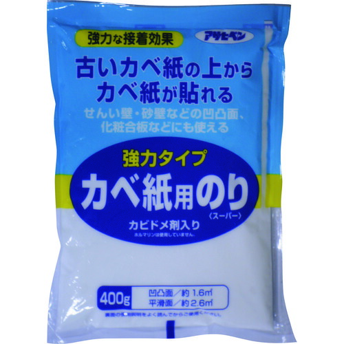 他サイト： 【メール便対応】アサヒペン 強力タイプカベ紙用のり 400G 773 【品番:4970925156655】の商品画像