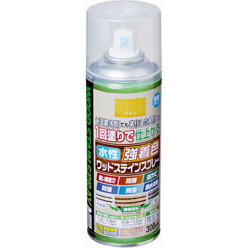 他サイト： アサヒペン 水性強着色ウッドステインスプレー 300ML パイン 【品番:4970925465450】の商品画像