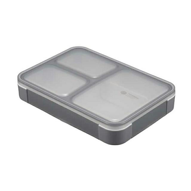 他サイト： シービージャパン 薄型弁当箱 抗菌フードマン600 グレー 【品番:4573306870418】の商品画像