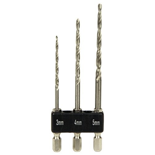 他サイト： 【メール便対応】藤原産業 SK11 ハイス下穴ドリルセット 3.0/4.0/5.0MM 【品番:4977292344654】の商品画像