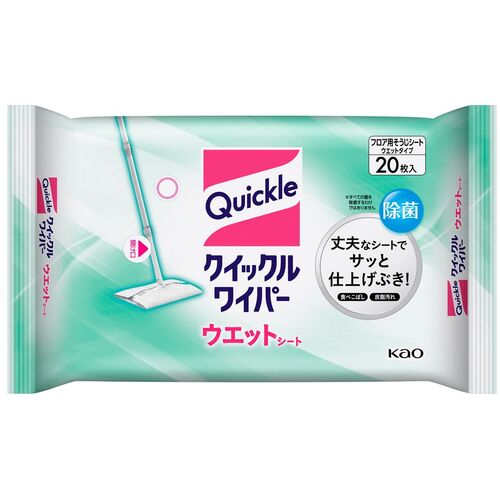 他サイト： 花王 Kao クイックルワイパー ウエットシート 20枚入 【品番:760210】【JAN:4901301760210】の商品画像