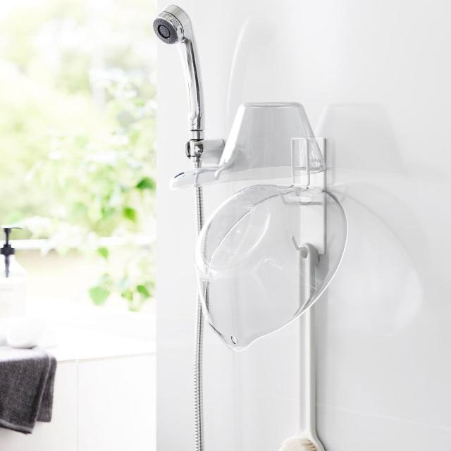 他サイト： 山崎実業 マグネットバスルーム手おけ&湯おけホルダー タワー ホワイト 4903208019774 【品番:01977】の商品画像