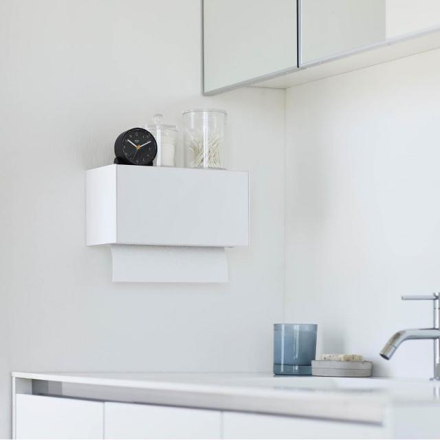 他サイト： 山崎実業 石こうボード壁対応トレー付きペーパータオルディスペンサー タワー ホワイト 4903208020039 【品番:020の商品画像