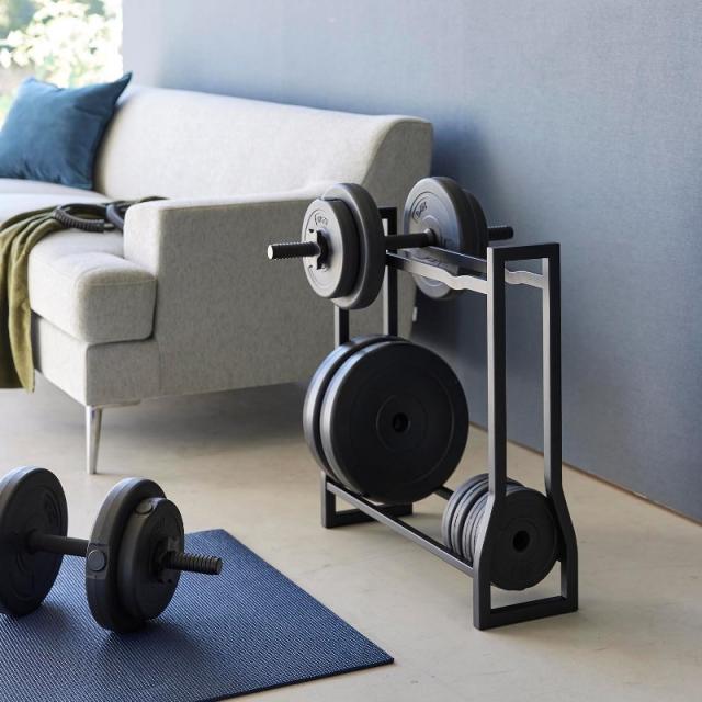 他サイト： 山崎実業 ダンベルラック タワー ブラック 4903208019644 【品番:01964】の商品画像