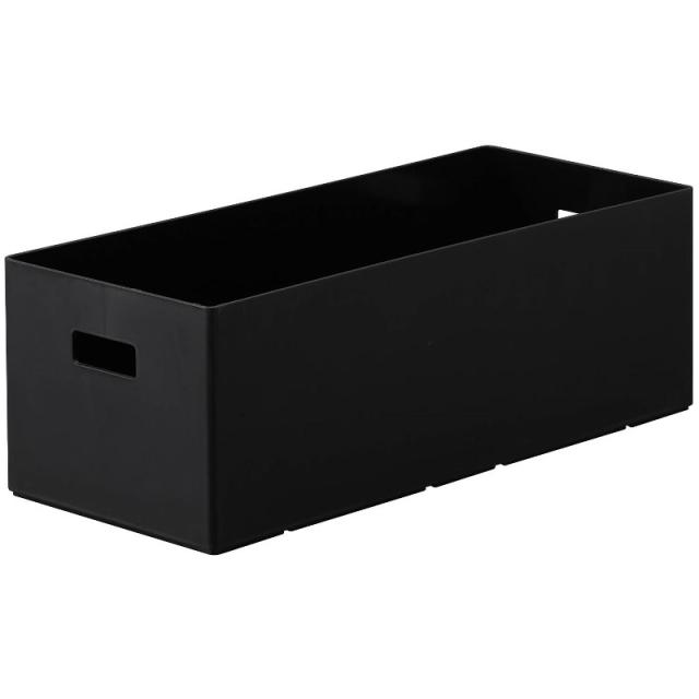 他サイト： 山崎実業 蓋付き収納ボックスワゴン用追加ボックス タワー S ブラック 4903208019682 【品番:01968】の商品画像
