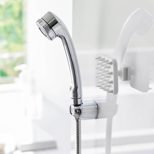 他サイト： 山崎実業 マグネット頭皮マッサージブラシ タワー ハンドル付き ソフトタイプ ホワイト 4903208017695 【品番:01の商品画像