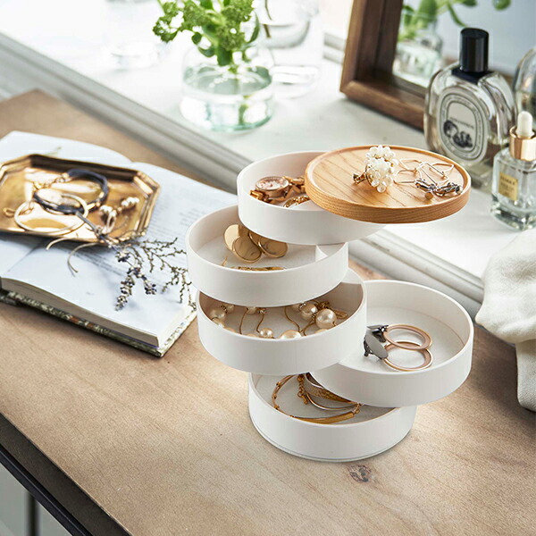 他サイト： 山崎実業 蓋付きアクセサリートレー トスカ 5段 ホワイト 4903208053129 【品番:05312】の商品画像