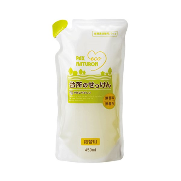 他サイト： 太陽油脂 パックスナチュロン 台所のせっけん 詰替用 450mLの商品画像