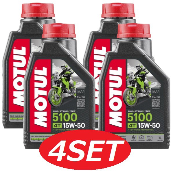 お得な4本セット】104188 MOTUL (モチュール) 5100 4T MA2 15W50