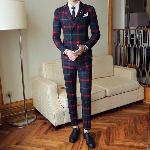 あなたの髪型 最新メンズ スーツ チェック 柄