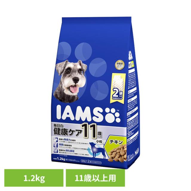 他サイト： ドッグフード IAMS アイムス 11歳以上用 毎日の健康ケア チキン 小粒 1.2kg ID141 マースジャパンリミテッド の商品画像