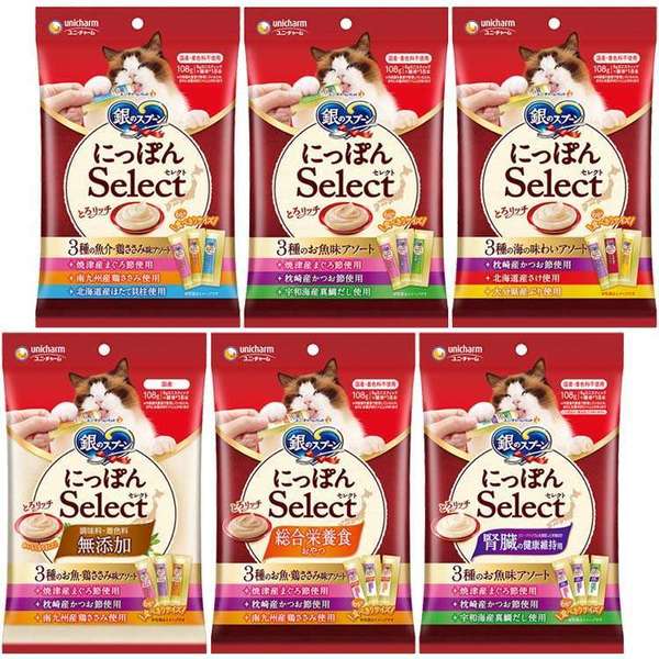 他サイト： ペットフード 猫 キャットフード 銀のスプーン にっぽんSelect とろリッチ 108g 猫 キャットフード ユニチャーム アの商品画像