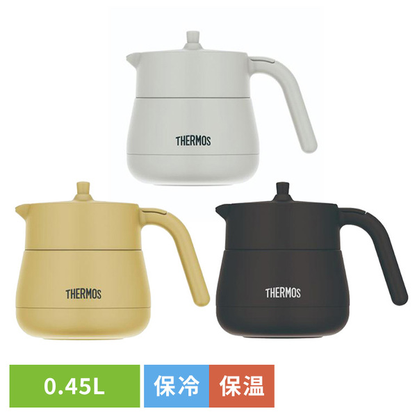 他サイト： 魔法瓶 ティーポット 保冷保温 真空断熱ティーポット 0.45L TTE-450 LGY THERMOS サーモス THERMOの商品画像