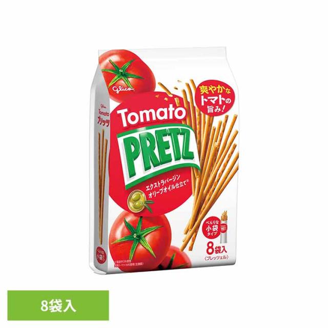 他サイト： トマトプリッツ<8袋> グリコ 江崎グリコ ポッキー プリッツ クリスピー 食物繊維 手がきれい ひとり時間 定番 袋 おかしの商品画像