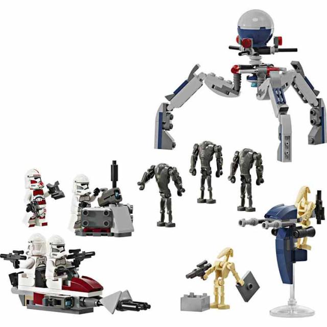 他サイト： おもちゃ ブロック プレゼント 誕生日 クリスマス スターウォーズ クローン・トルーパー(TM)とバトル・ドロイド(TM) バトの商品画像