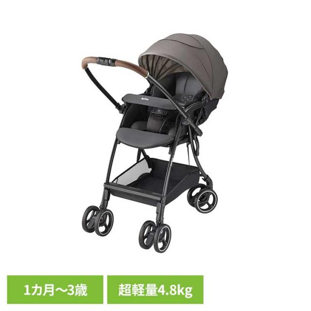 他サイト： アップリカ ベビーカー 簡単 ファーストベビーカー A型ベビーカー ベビー用品 ラクーナエアー プラス グレー Aprica アの商品画像