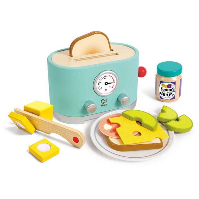 他サイト： ハペ Hape 木製玩具 飛び出す トースターセット トースター 木製ままごと おままごと遊び 木のおもちゃ E3215 飛び出の商品画像