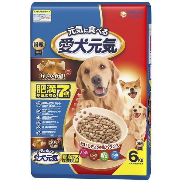 他サイト： 愛犬元気 肥満が気になる7歳以上用ささみ・ビーフ・緑黄色野菜・小魚入り 6kg ユニチャームの商品画像