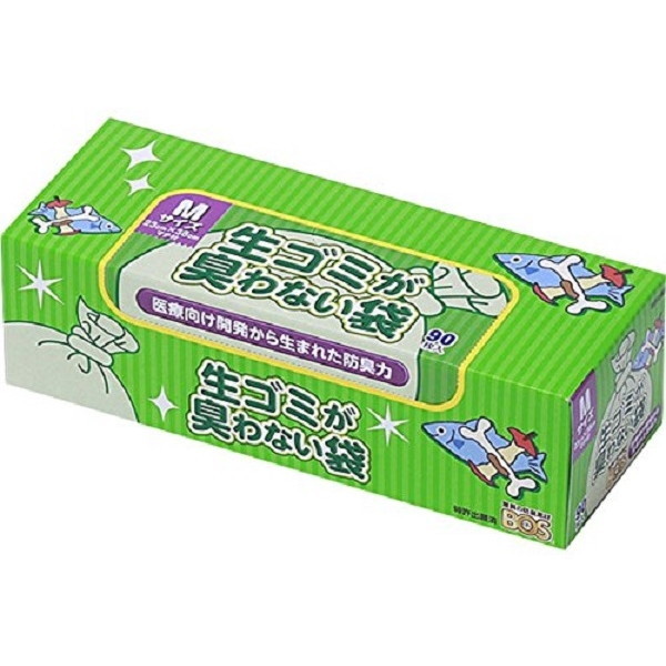 他サイト： クリロン化成 生ゴミが臭わない袋 BOS 生ゴミ用箱型 Mサイズ 白色 90枚 [ゴミ袋]の商品画像