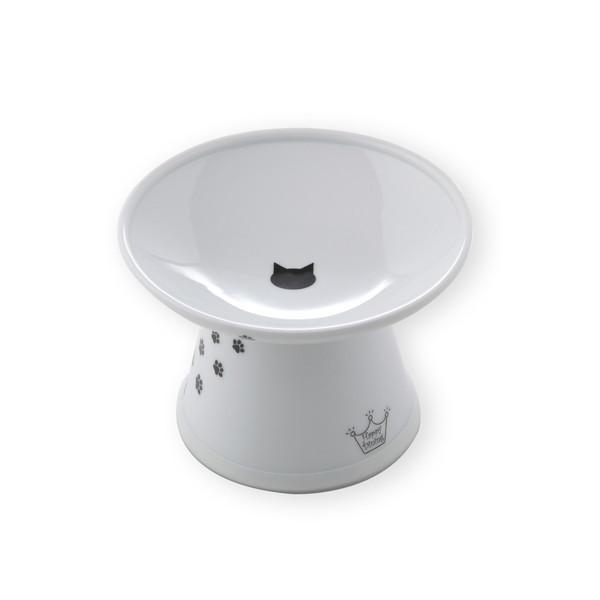 他サイト： D-culture ハッピーダイニング 脚付フードボウル 浅広口タイプ シリコン付き 猫柄の商品画像