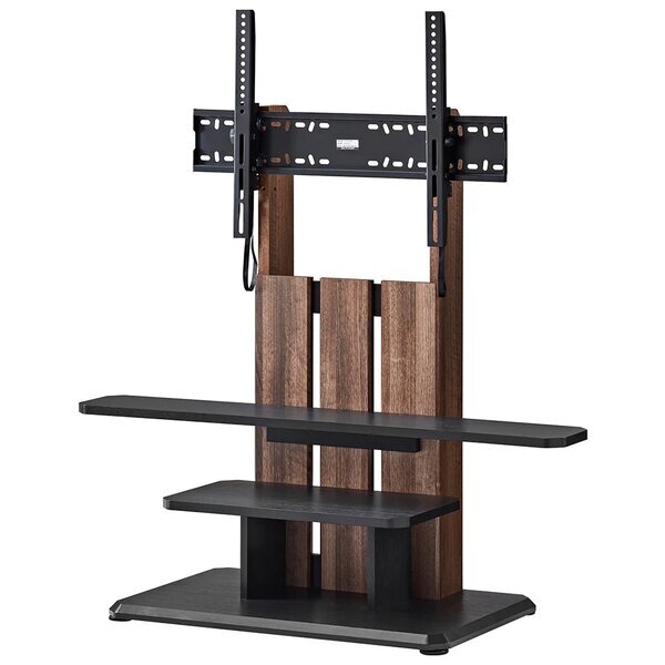 他サイト： WS-C690-DB 朝日木材加工 ダークブラウン木目&黒木目 [壁寄せテレビスタンド (32〜77V型対応)] の商品画像