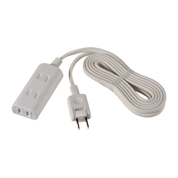 他サイト： WBT-N3030B(W) ELPA ホワイト [扉付タップラン 3個口 3m]の商品画像