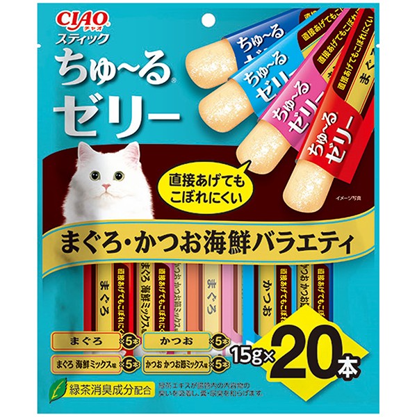 他サイト： CIAO スティック 20本入り まぐろ・かつお海鮮バラエティ いなばペットフードの商品画像