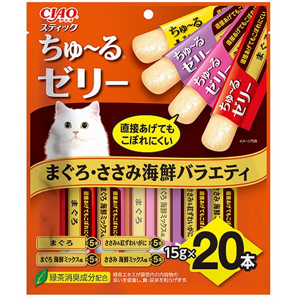 他サイト： CIAO スティック 20本入り まぐろ・ささみ海鮮バラエティ いなばペットフードの商品画像