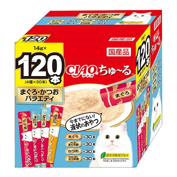他サイト： いなばペットフード CIAO ちゅ〜る 120本 まぐろ・かつおバラエティの商品画像