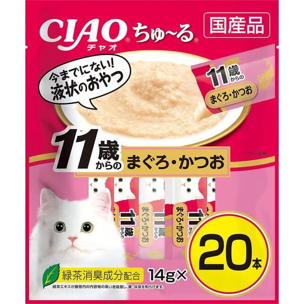 他サイト： いなばペットフード CIAO ちゅ〜る 20本 11歳からのまぐろ・かつおの商品画像