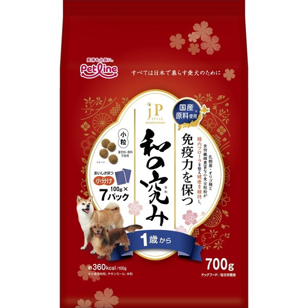 他サイト： JPスタイル和の究み 小粒 1歳から 700g(100g×7) ペットラインの商品画像