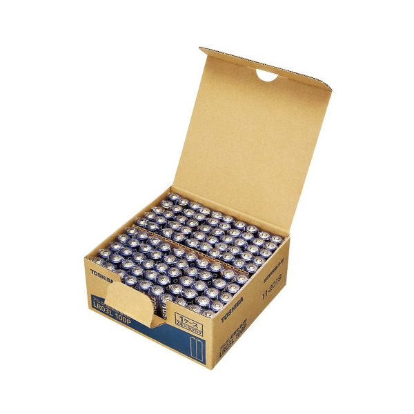 他サイト： 東芝 1318-LR03L 100P アルカリ乾電池 単4形 100本パックの商品画像