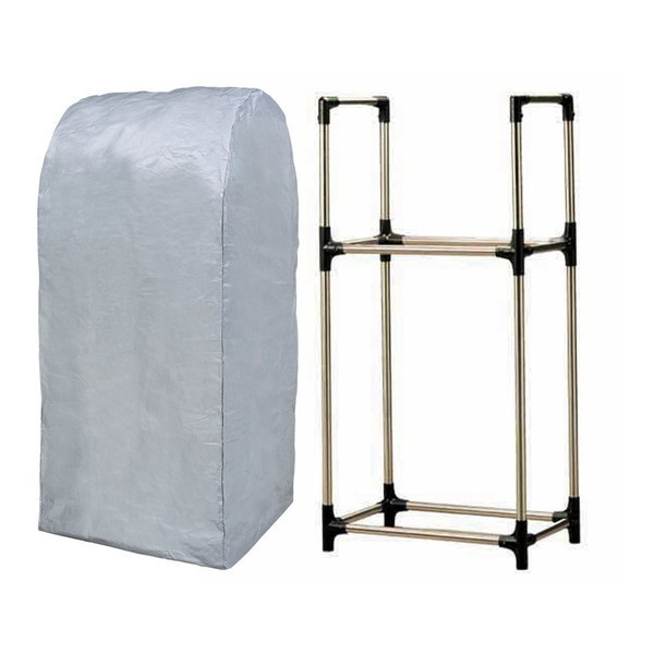 他サイト： アイリスオーヤマ KSL-710C ブラック [ステンレスタイヤラック(RV車用・カバー付)] メーカー直送の商品画像