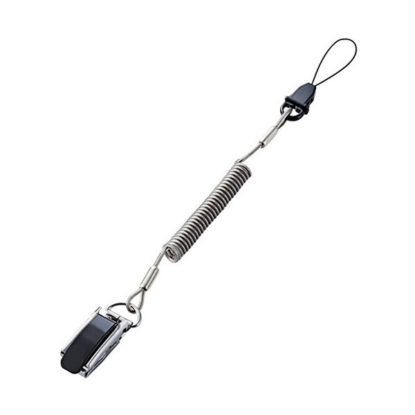 他サイト： ELECOM P-STCS50BK スマートフォン用ストラップ クリップ(高耐久) 50cm ブラックの商品画像
