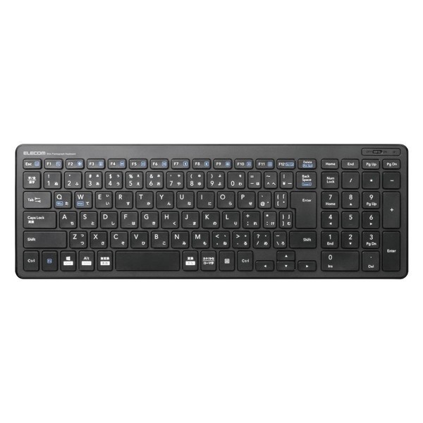 ELECOM 有線キーボード TK-FCM104BK ： Amazon・楽天・ヤフー等の通販価格比較 [最安値.com]