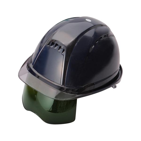 他サイト： トーヨーセフティー NO.391F-S-G 紺 超高性能ヘルメット ヴェンティープラス(R) スチロールライナー入り スモーク・の商品画像