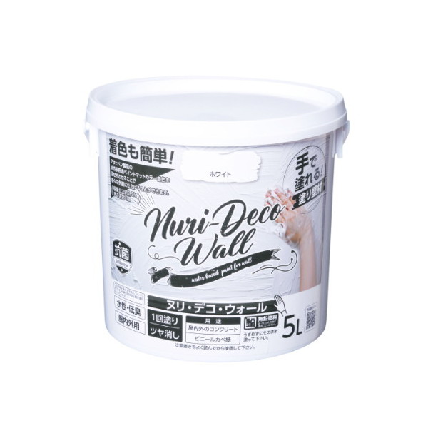 他サイト： Nuri-Deco-Wall5L ヌリ・デコ・ウォール ホワイト アサヒペンの商品画像