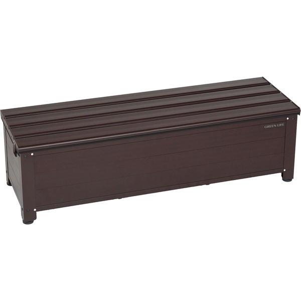 他サイト： GREEN LIFE AFS-114N [アルミ踏み台ストッカー(幅114cm・南京錠金具付き)]の商品画像