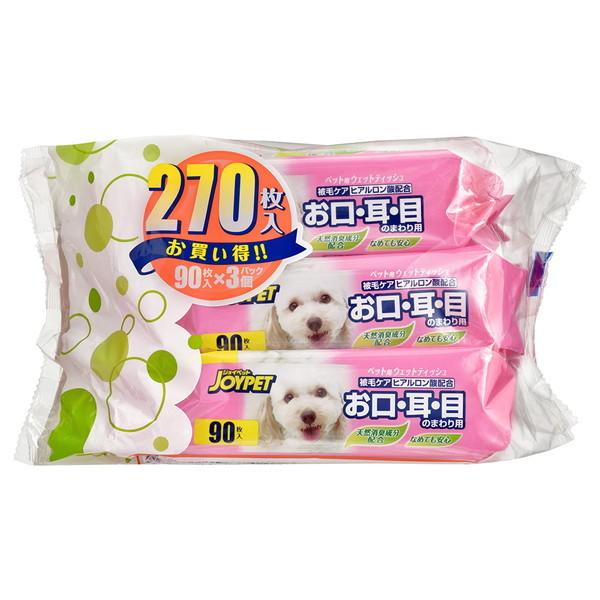 他サイト： アース・ペット JOYPET ウェットティッシュ お口・耳・目のまわり用 90枚×3個の商品画像