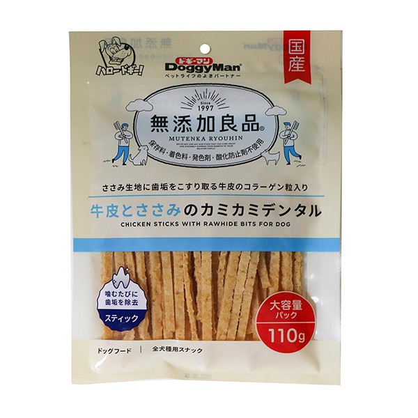 他サイト： 無添加良品 牛皮とささみのカミカミデンタル 110g ドギーマンの商品画像