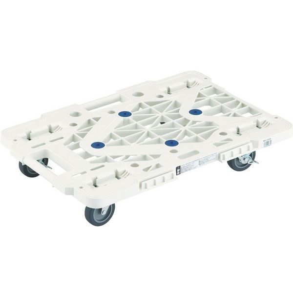 他サイト： MPK-500JS-W TRUSCO 白 [樹脂製平台車 ルートバンメッシュタイプ (515X385 4輪自在 ストッパー付)]の商品画像