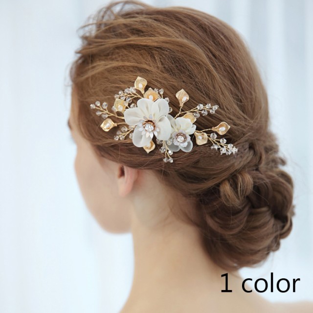 ユニークウェディング ヘアアクセ 花 最高の花の画像