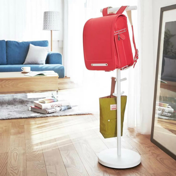 他サイト： 山崎実業 ランドセルラック スマート ランドセルスタンド ホワイト 3494 | 収納 掛け ハンガー ランドセルラックの商品画像