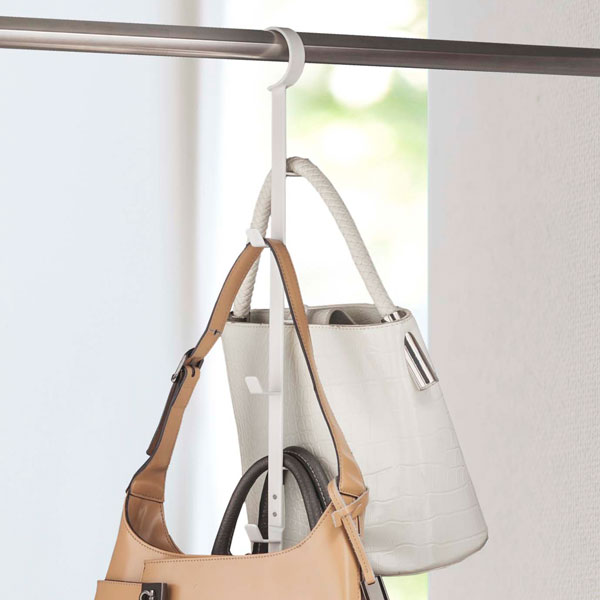 他サイト： 山崎実業 ハンガーフック スマート クローゼットハンガー ホワイト 7647 | クローゼットフック バッグ収納 小物掛けの商品画像