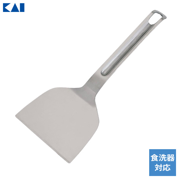 他サイト： 貝印 Kai Kitchen ステンレス 起こし返し(幅90mm) DH-8153 | 起こし金 起し金 ヘラ お好み焼き ターの商品画像